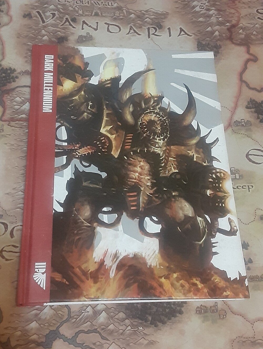 Warhammer 40k Dark Millennium hardcover. Some reading wear.  Out of print bookg